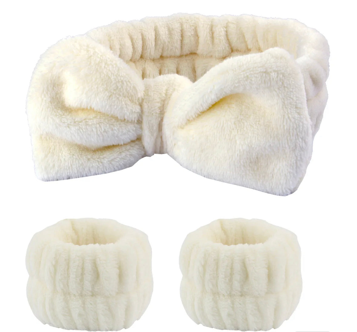 Spa Headband and Wristband Set