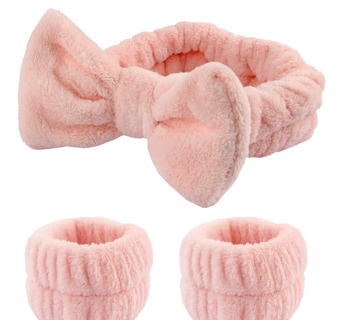 Spa Headband and Wristband Set